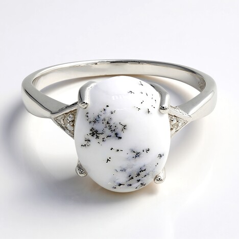 Anello in argento con Agata Dendritica