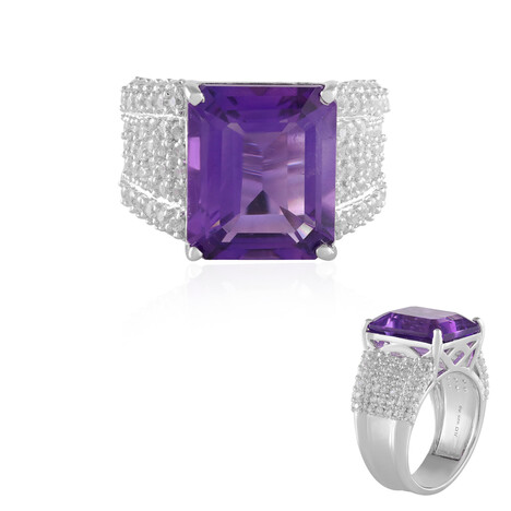 Siberian Amethyst Silver Ring