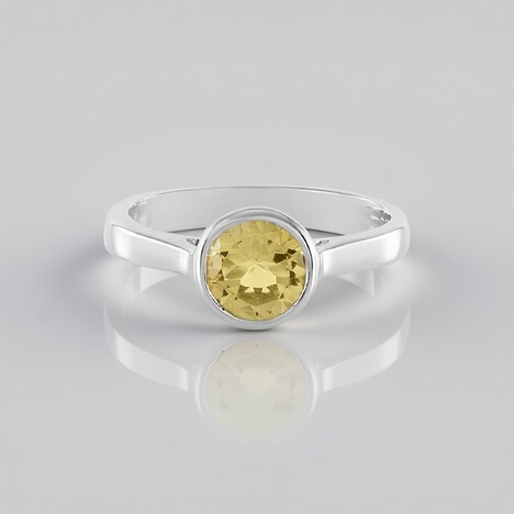 Anello in argento con Berillo Giallo