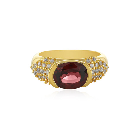 Zilveren ring met een roze zirkoon