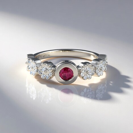 Anello in argento con Tormalina Rosa