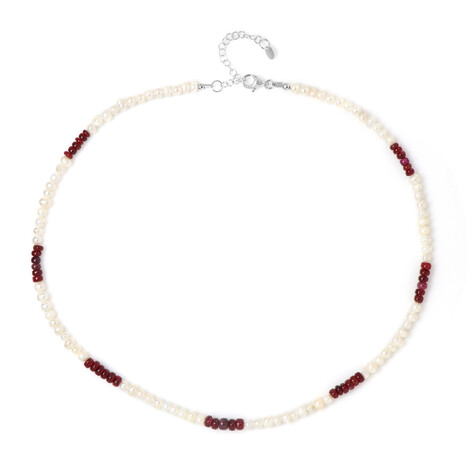 Collar en plata con Rubí