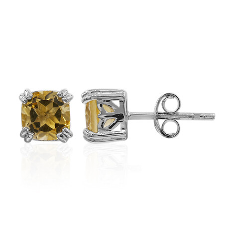 Boucles d'oreilles en argent et Citrine