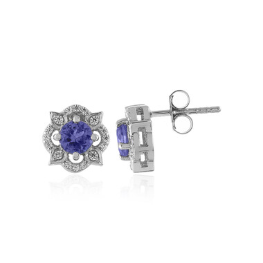 Pendientes en plata con Tanzanita