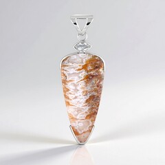 Ciondolo in argento con Drusa di Agata (Bali Barong)