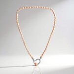 Collier en argent et Perle de culture d'eau douce rose