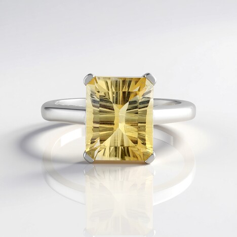 Anello in argento con Citrino Bicolore