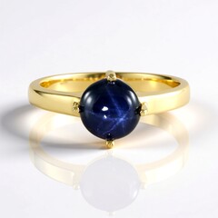 Anello in argento con Zaffiro Stellato Blu