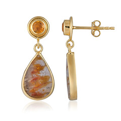 Zilveren oorbellen met Druzische Agaten (Bali Barong)