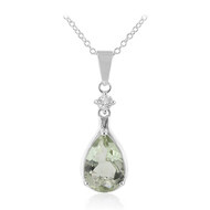 Grüner Amethyst-Silberhalskette