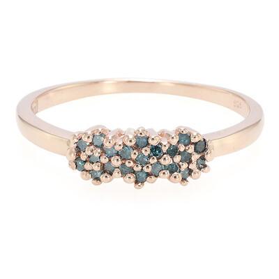 Anello placcato in oro con Diamante Fancy