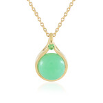 Collana in argento con Crisoprasio (KM by Juwelo)