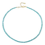 Blauer Apatit-Silberhalskette