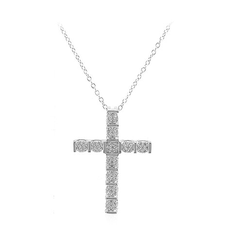 Zirkon-Silberhalskette