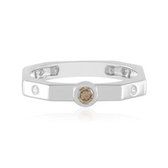 Anello in argento con Diamante Champagne I2 (de Melo)