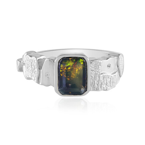 Zilveren ring met een Mezezo opaal (SAELOCANA)