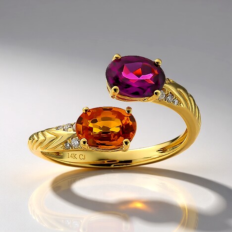 Anello in oro con Granato Mandarino (CIRARI)