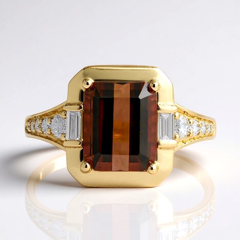 Anello in oro con Tormalina Neon del Congo (CIRARI)