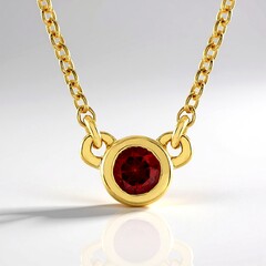 Collana in argento con Rubino Tanzania (Adela Silber)