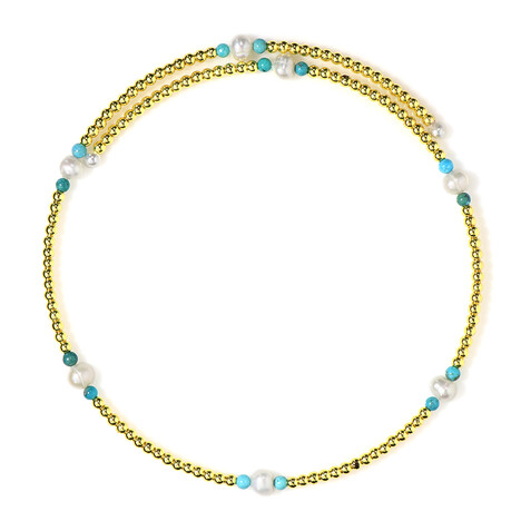 Collana rigida in acciaio con Turchese (Riya)