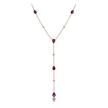 Collana in oro con Rubino Mozambico AAA (CIRARI)