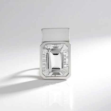 Ciondolo in argento con Quarzo Bianco (MONOSONO COLLECTION)