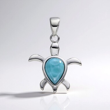 Ciondolo in argento con Larimar
