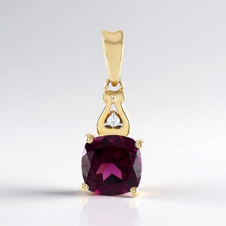 Ciondolo in oro con Granato Magenta