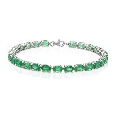Sambia-Smaragd-Silberarmband