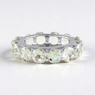 Grüner Amethyst-Silberring (de Melo)