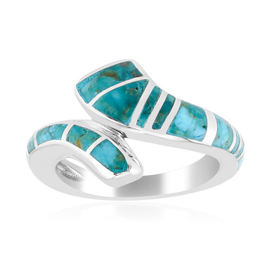 Zilveren ring met Blauwe Kingman Mohave Turkooisen (Jones Lee)