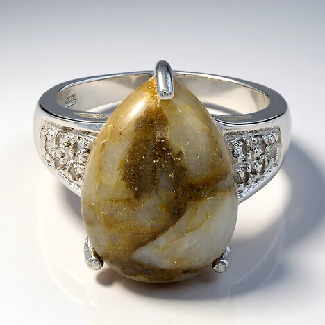 Anello in argento con Quarzo Dinosauro