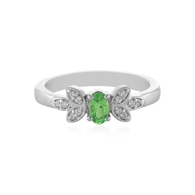 Bague en argent et Grenat Tsavorite