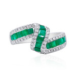 Gouden ring met AAA Zambia smaragden (CIRARI)