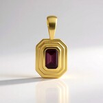 Ciondolo in argento con Granato Magenta