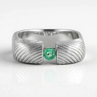 Anello in argento con Smeraldo Colombiano (de Melo Essence)