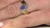 Zilveren ring met een tanzaniet