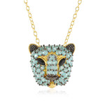 Grüner Fluorapatit-Silberhalskette (Gems en Vogue)