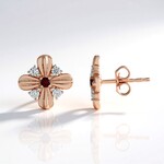 Orecchini in argento con Spinello Rosso