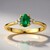 Anello in oro con Smeraldo Zambia AAA