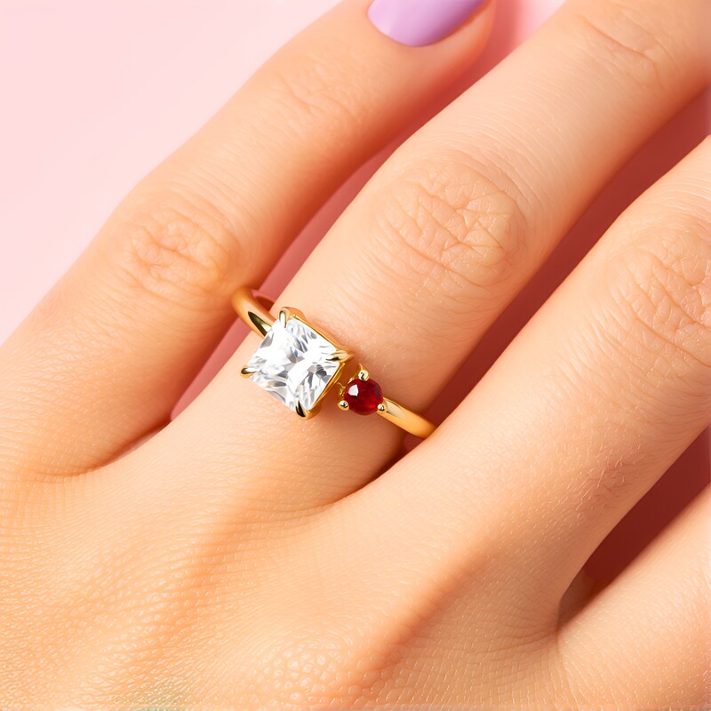 Zirkon-Goldring (Adela Gold)
