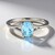 Anello in argento con Topazio Blu Cielo