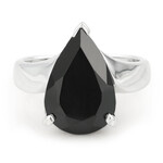 Zilveren ring met een zwarte spinel