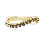 I3 Schokoladen-Brillant-Silberring