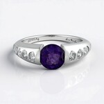 Anello in argento con Ametista Siberiana (de Melo Essence)