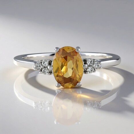 Anello in argento con Zircone Mandarino