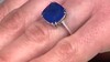 Zilveren ring met een Blauwe kwarts