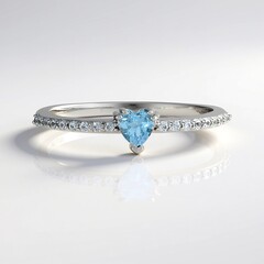 Bague en argent et Aigue-marine du Brésil