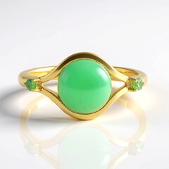 Anello in argento con Crisoprasio (KM by Juwelo)