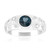 Zilveren ring met een Londen-blauwe topaas (de Melo Essence)
